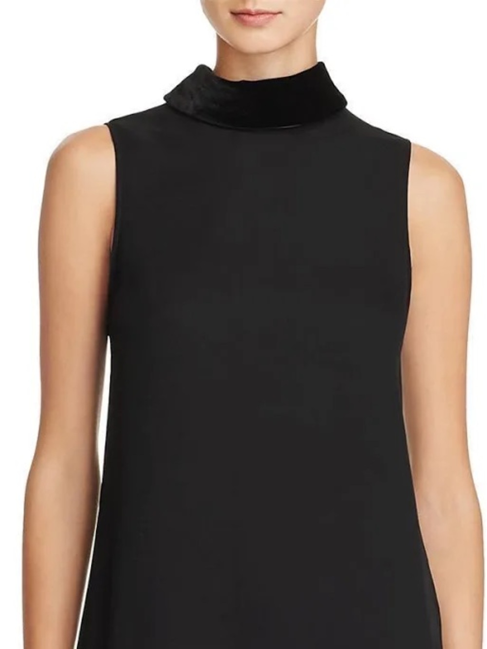 Theory Black Sleeveless Mock Neck Tank Top
